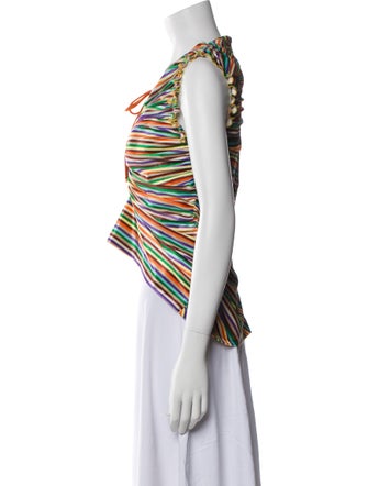 SIEDRÉS Striped V-Neck Top