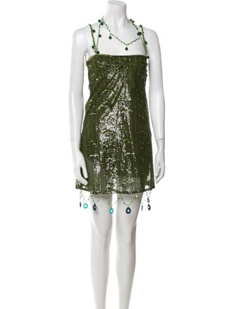 SIEDRÉS Square Neckline Mini Dress