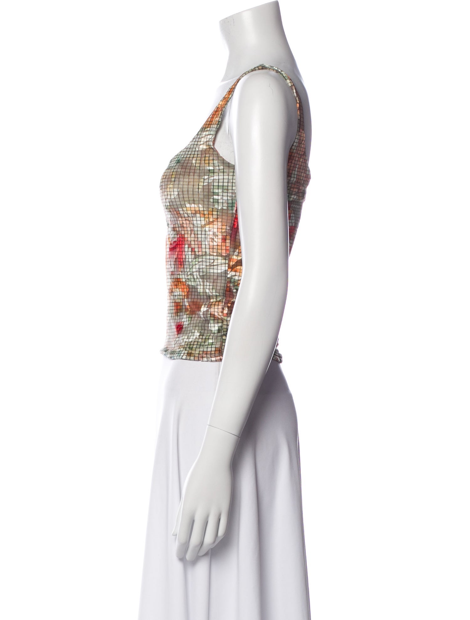 SIEDRÉS Printed Square Neckline Crop Top