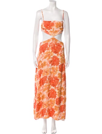 Significant Other Floral Print Long Dress