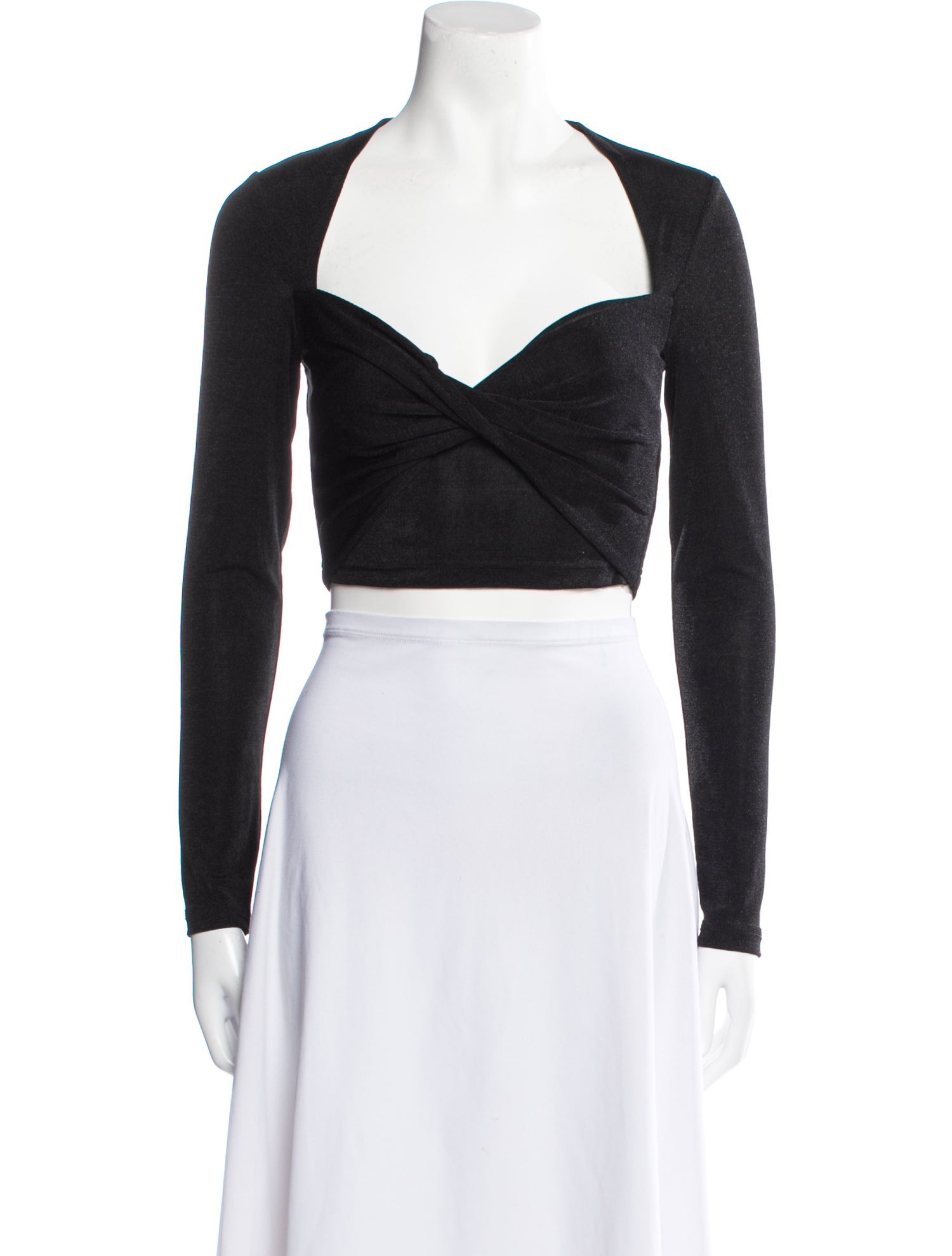 Significant Other Square Neckline Long Sleeve Crop Top