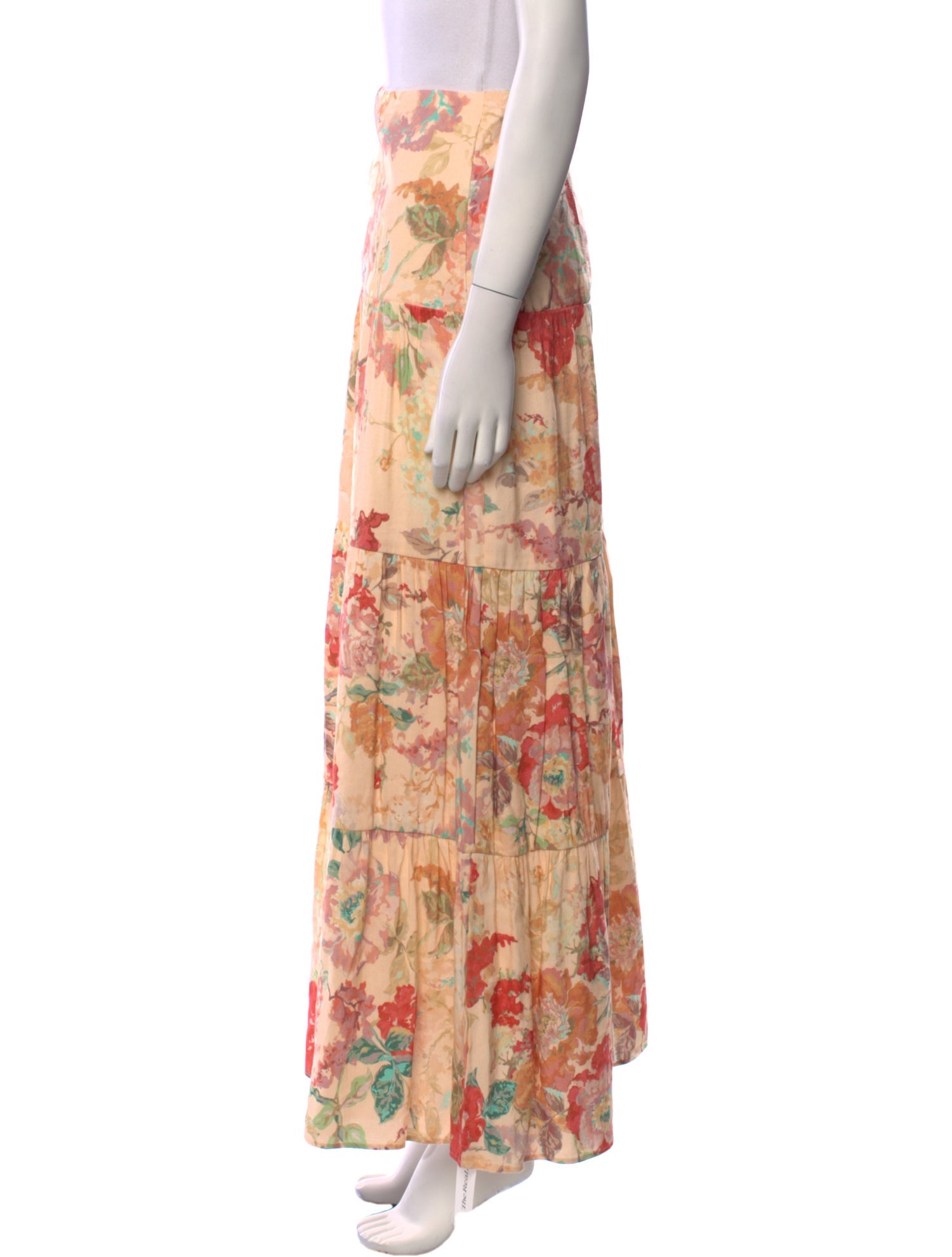 Significant Other Floral Print Midi Length Skirt