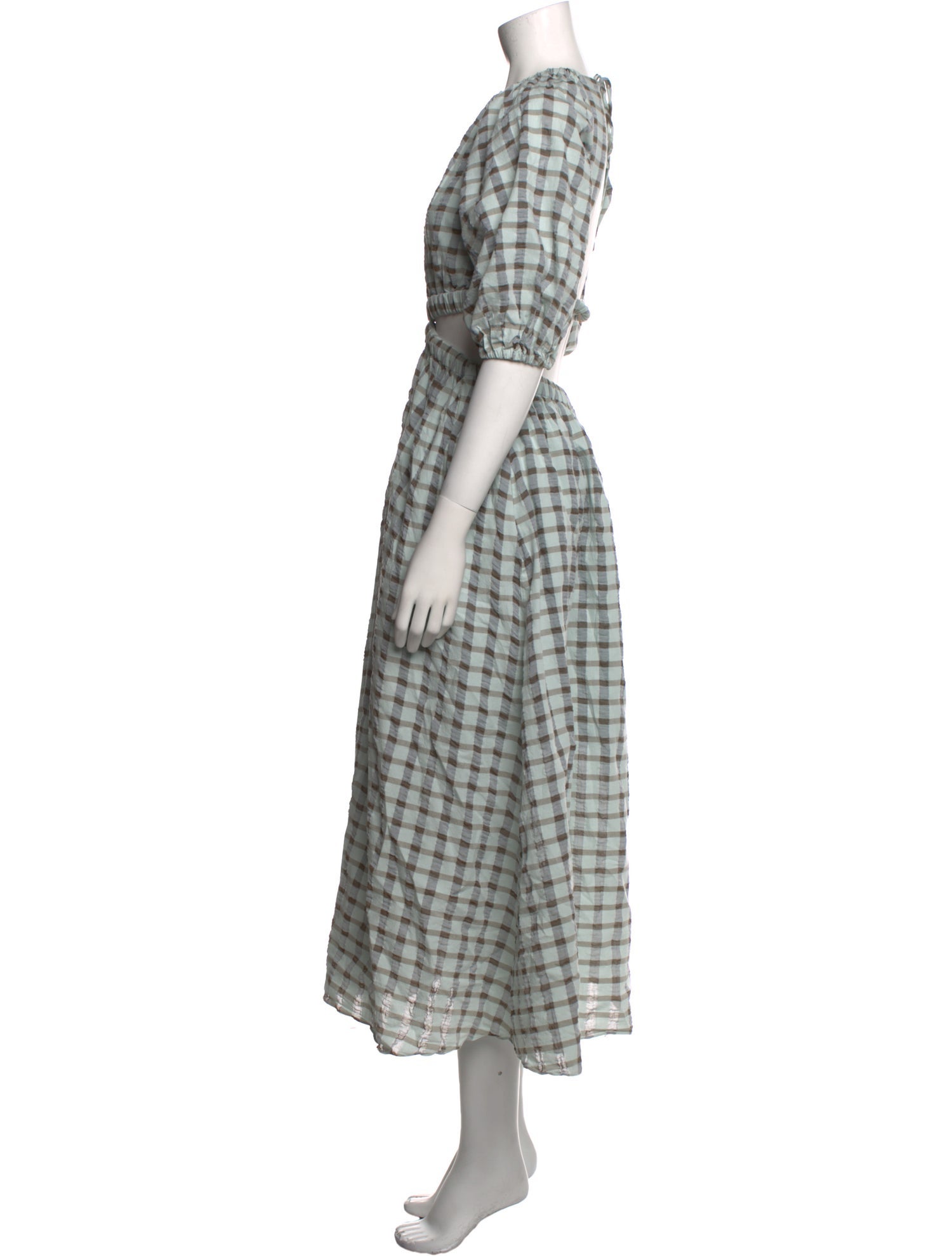 Significant Other Plaid Print Midi Length Dress