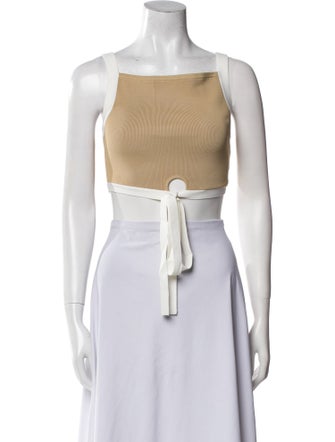 Significant Other Square Neckline Sleeveless Crop Top