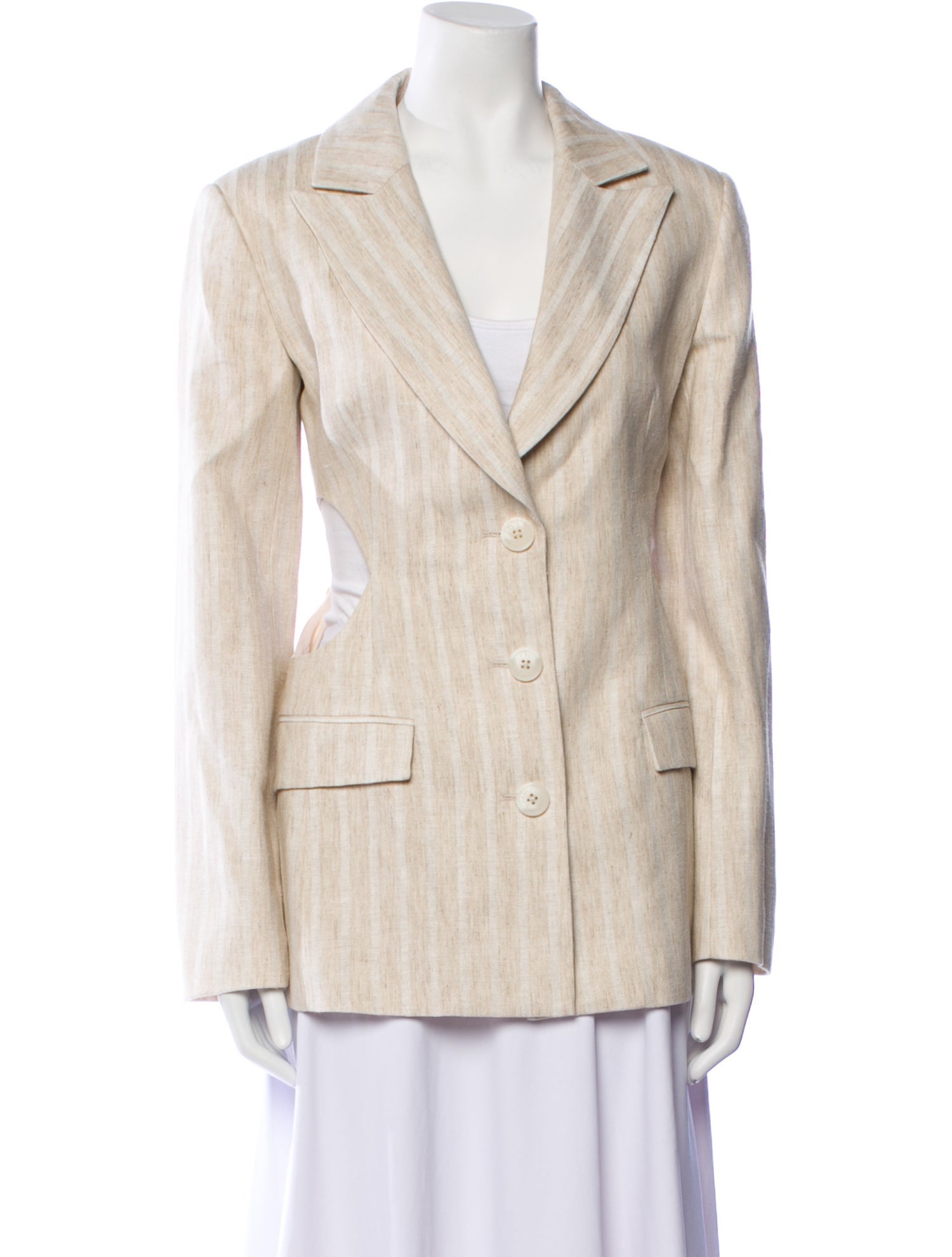 Significant Other Linen Striped Blazer