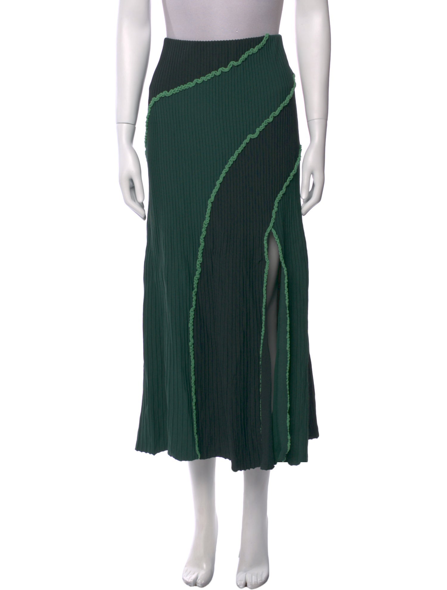 Significant Other Colorblock Pattern Midi Length Skirt