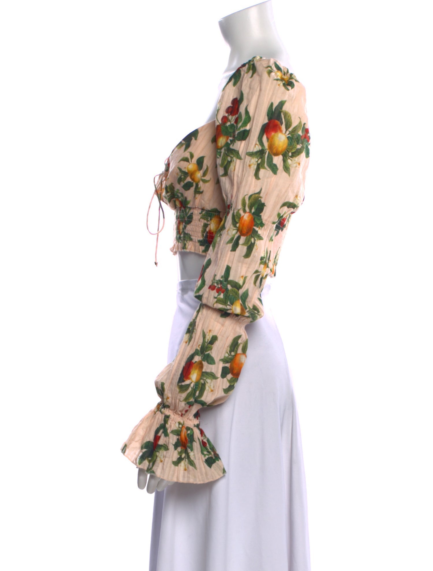 Significant Other Floral Print V-Neck Crop Top