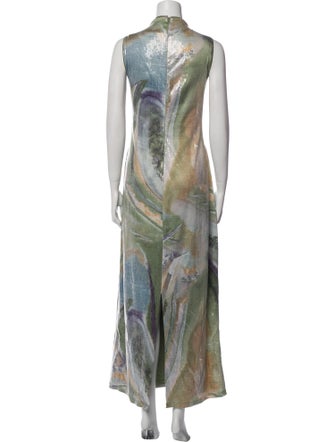 Significant Other Printed Long Dress