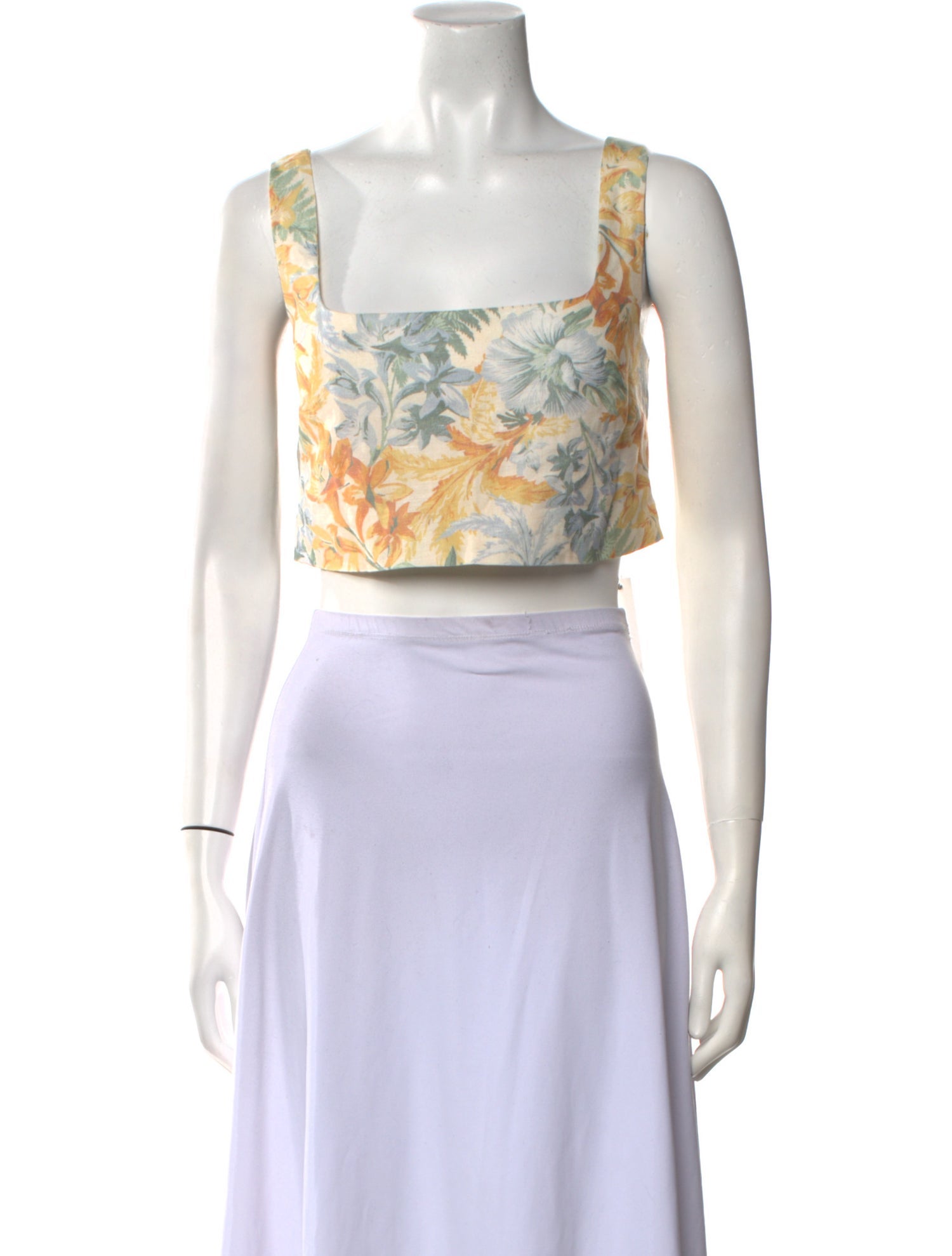 Significant Other Linen Printed Crop Top