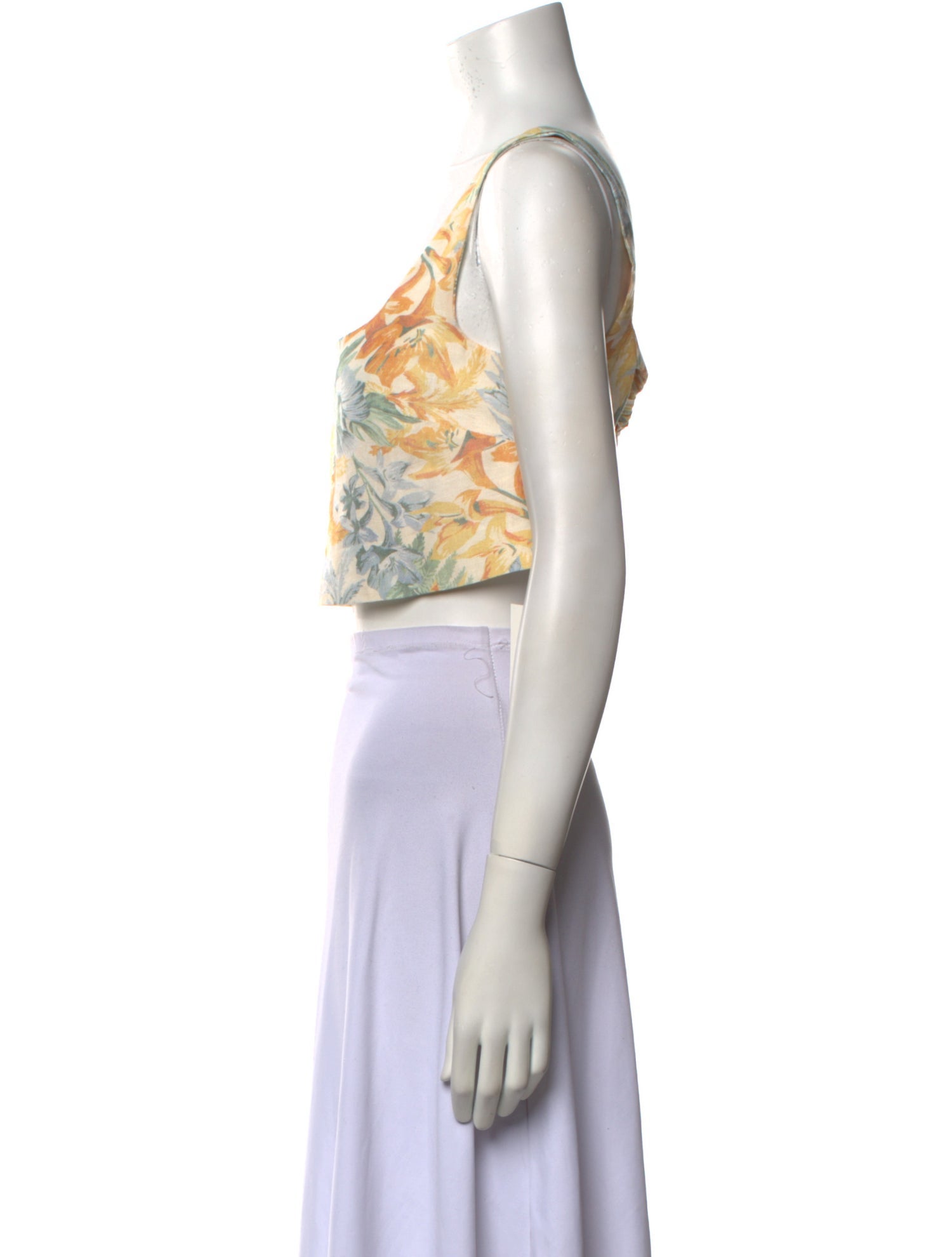 Significant Other Linen Printed Crop Top