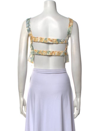 Significant Other Linen Printed Crop Top