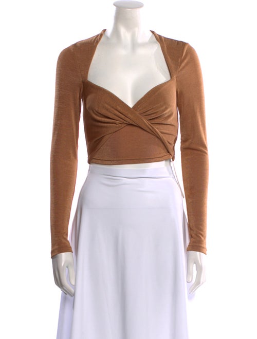 Significant Other V-Neck Long Sleeve Crop Top