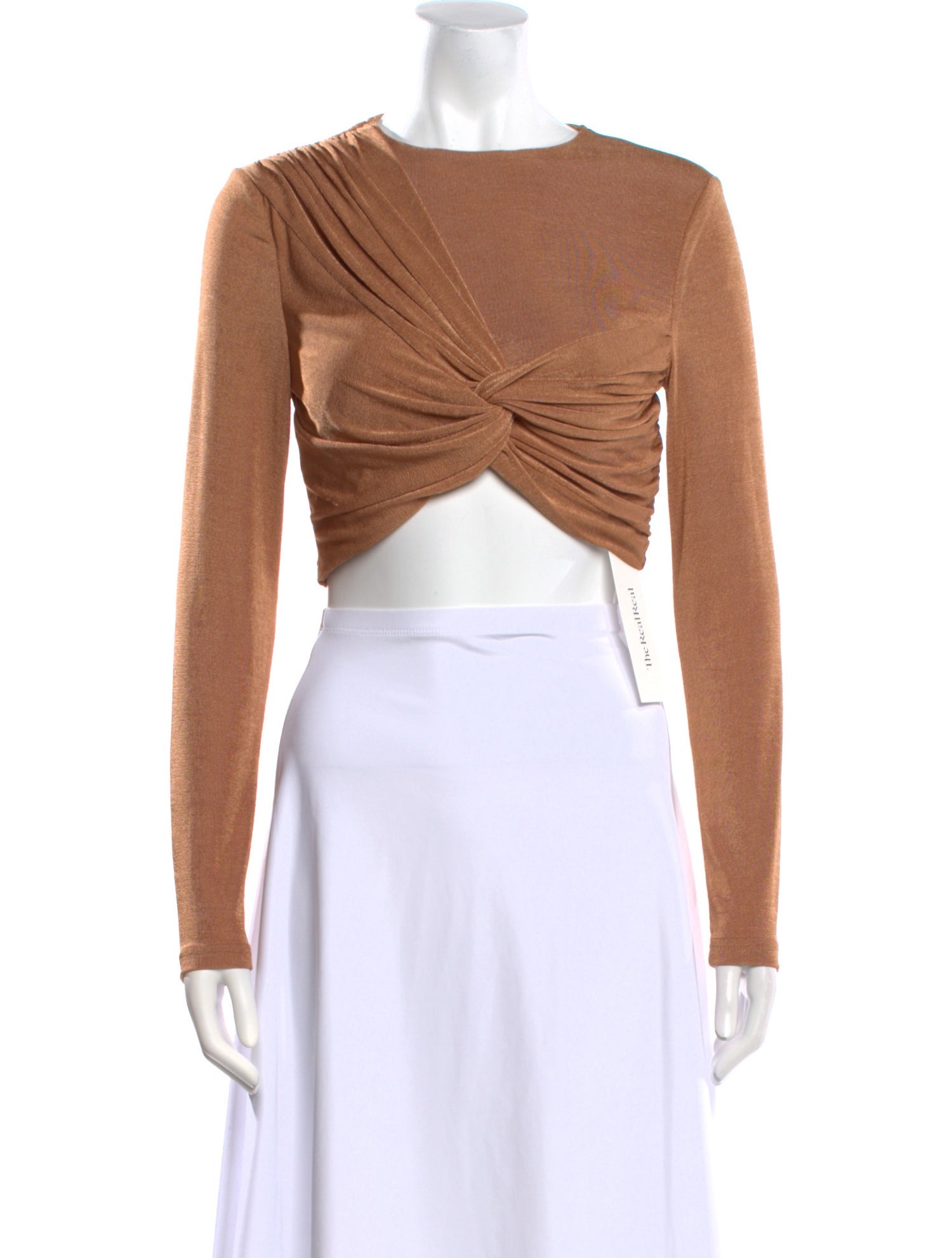 Significant Other Scoop Neck Long Sleeve Crop Top