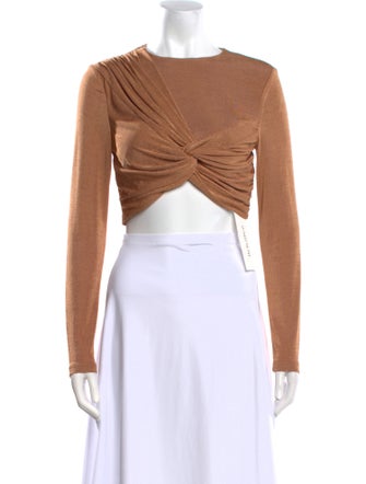 Significant Other Scoop Neck Long Sleeve Crop Top