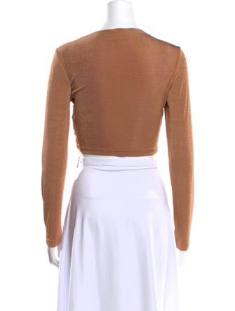 Significant Other Scoop Neck Long Sleeve Crop Top