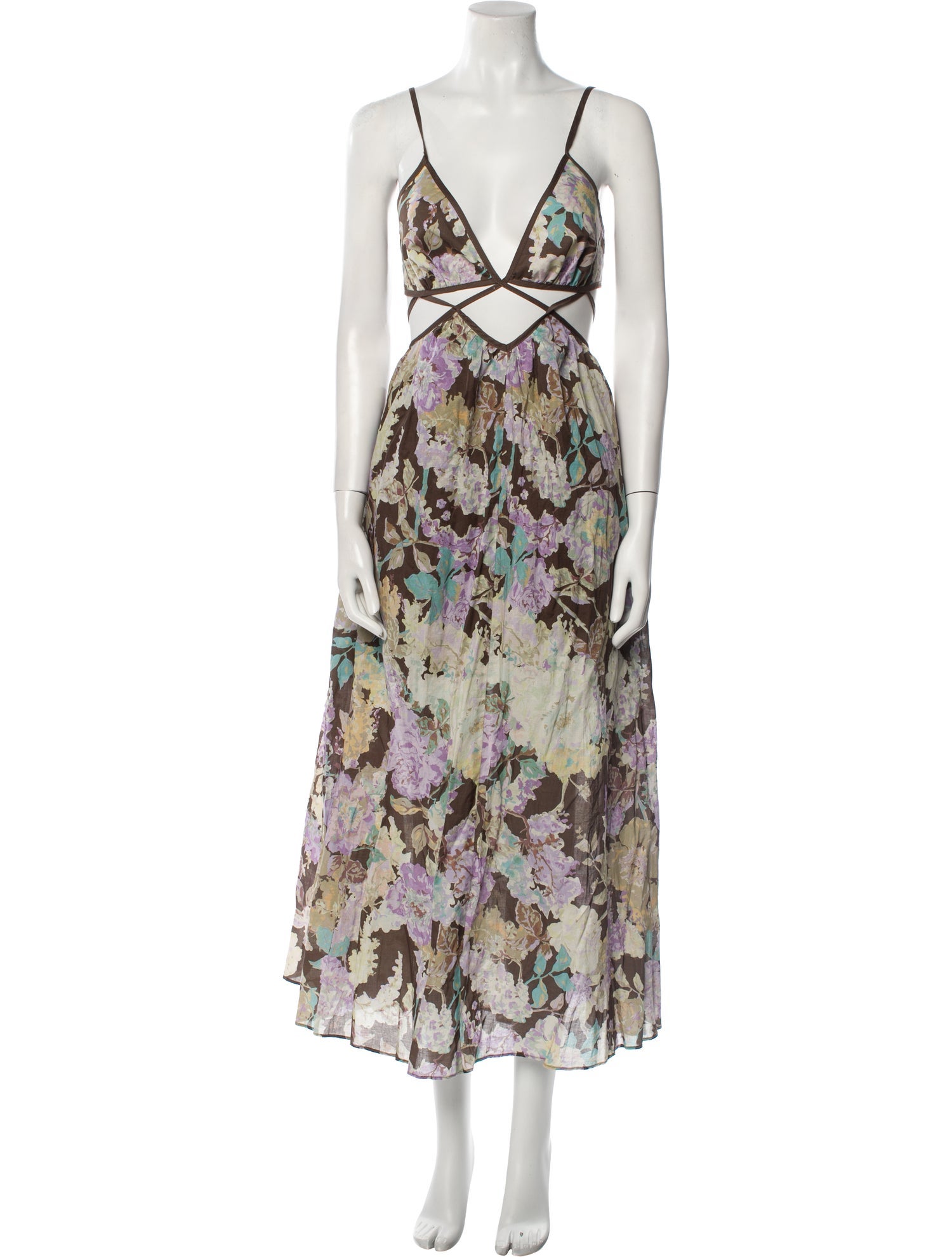 Significant Other Floral Print Long Dress