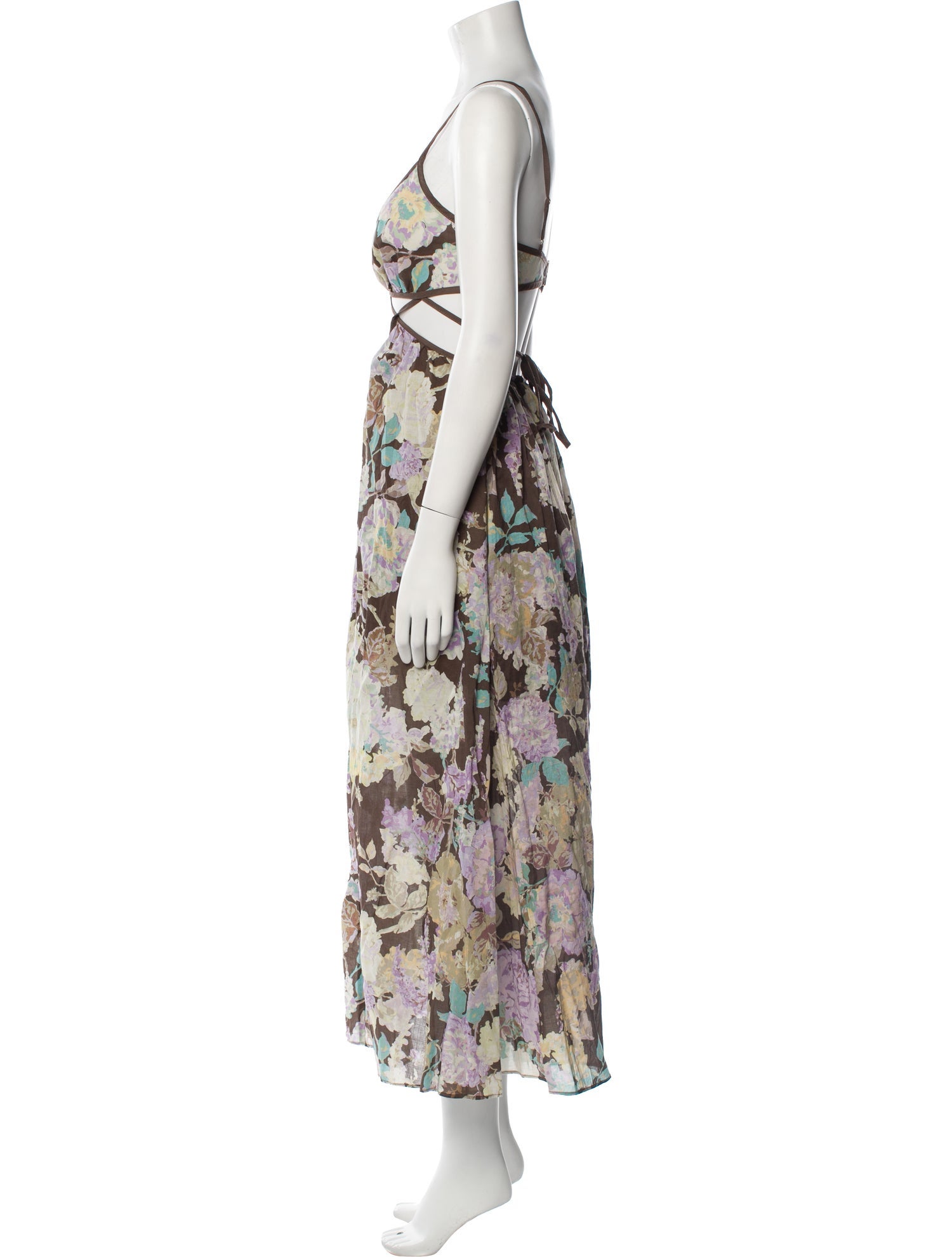 Significant Other Floral Print Long Dress