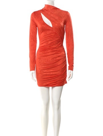 Pre-owned Significant Other One-shoulder Mini Dress In Orange
