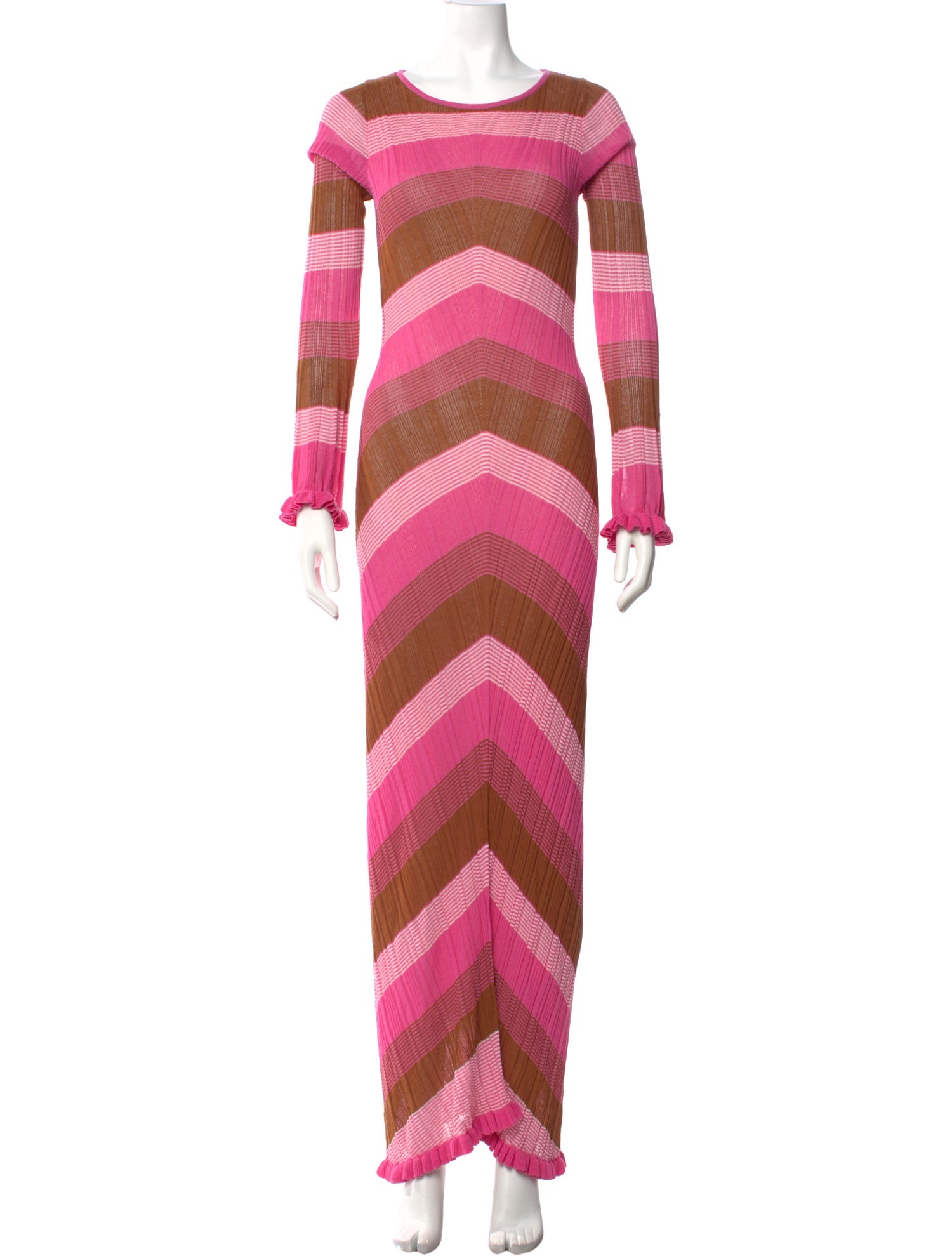 Significant Other Striped Long Dress