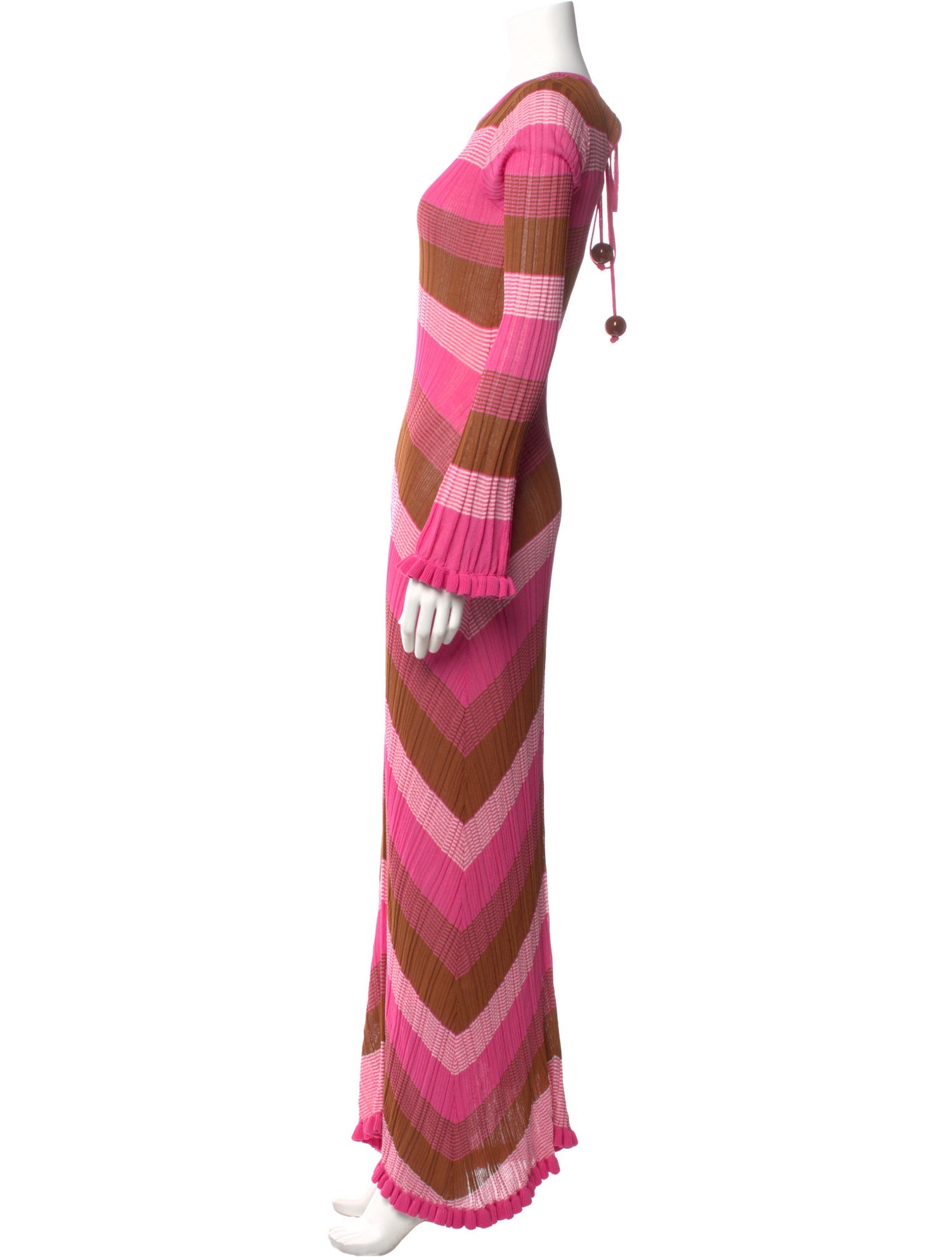 Significant Other Striped Long Dress
