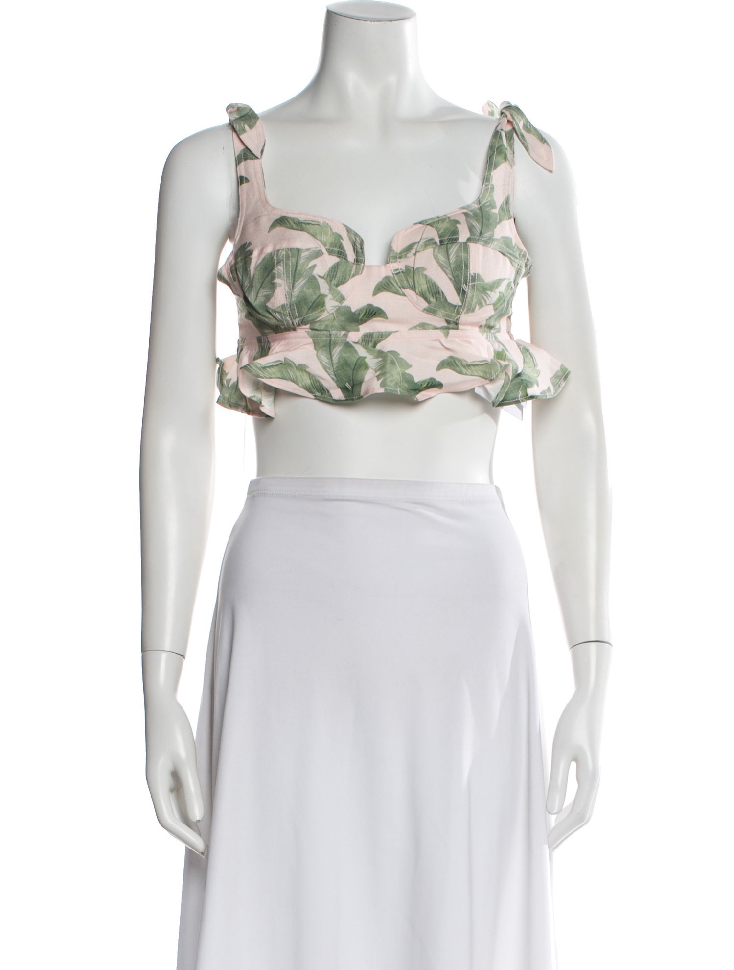 Significant Other Floral Print V-Neck Crop Top w/ Tags