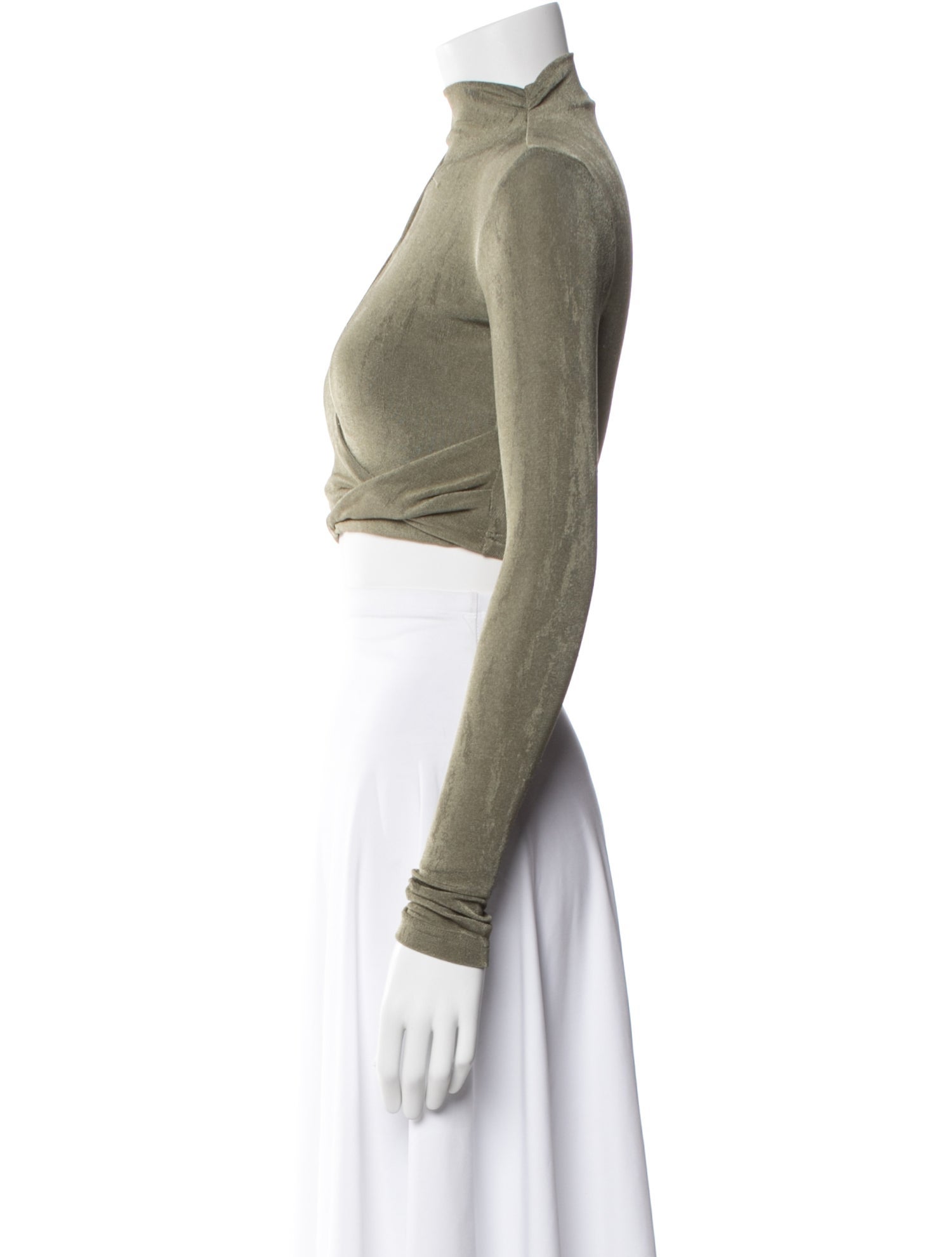 Significant Other Mock Neck Long Sleeve Crop Top