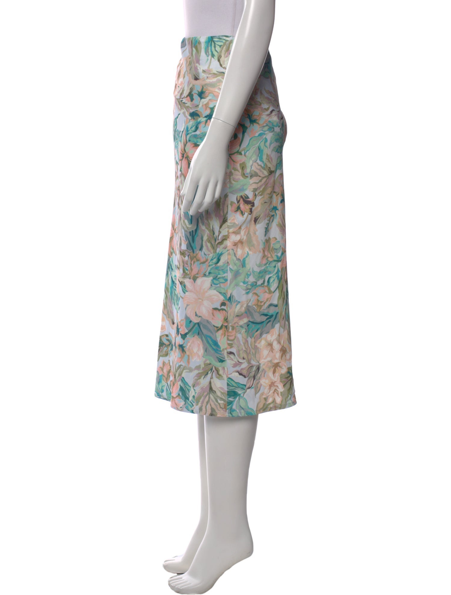Significant Other Floral Print Midi Length Skirt