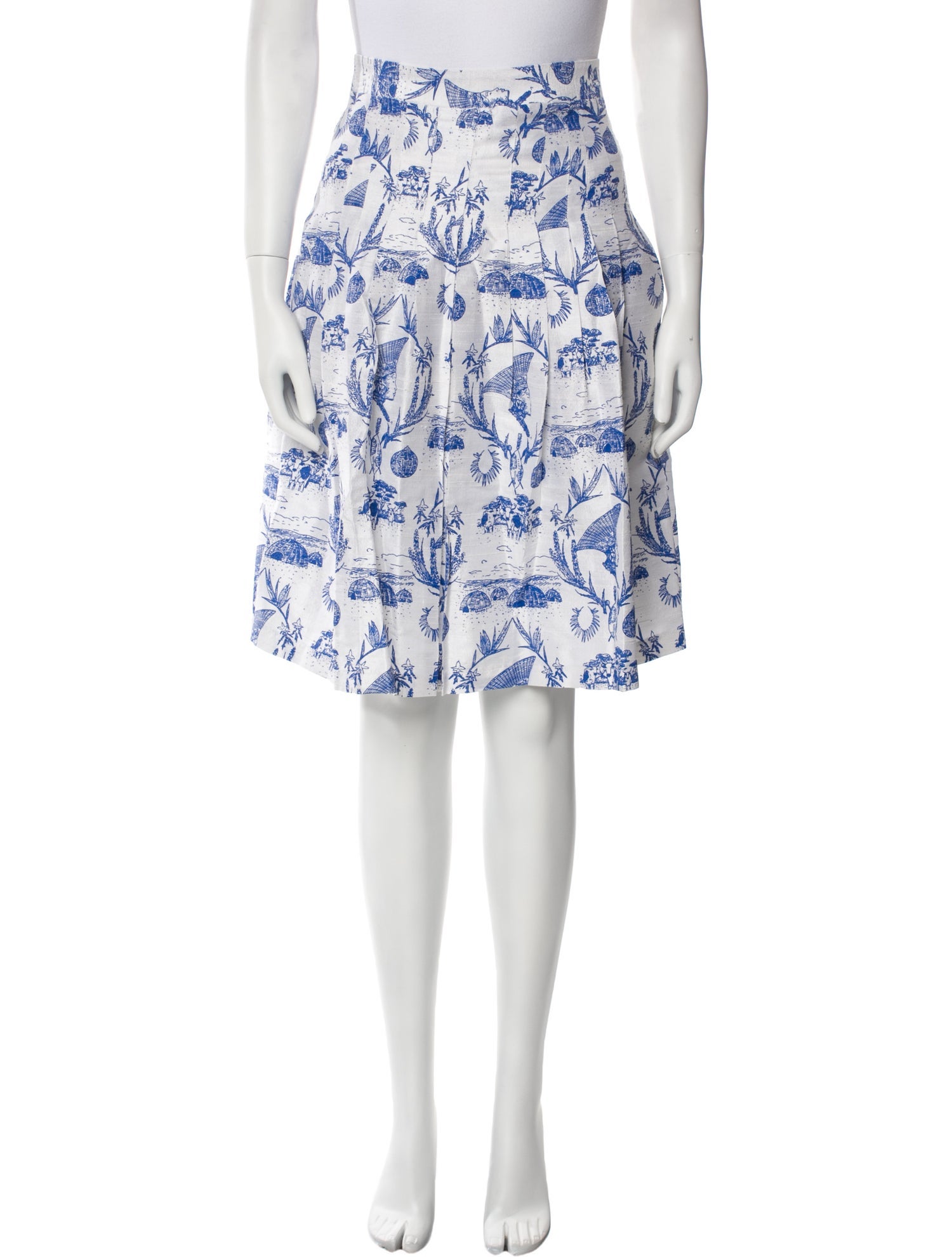 Sindiso Khumalo Silk Knee-Length Skirt