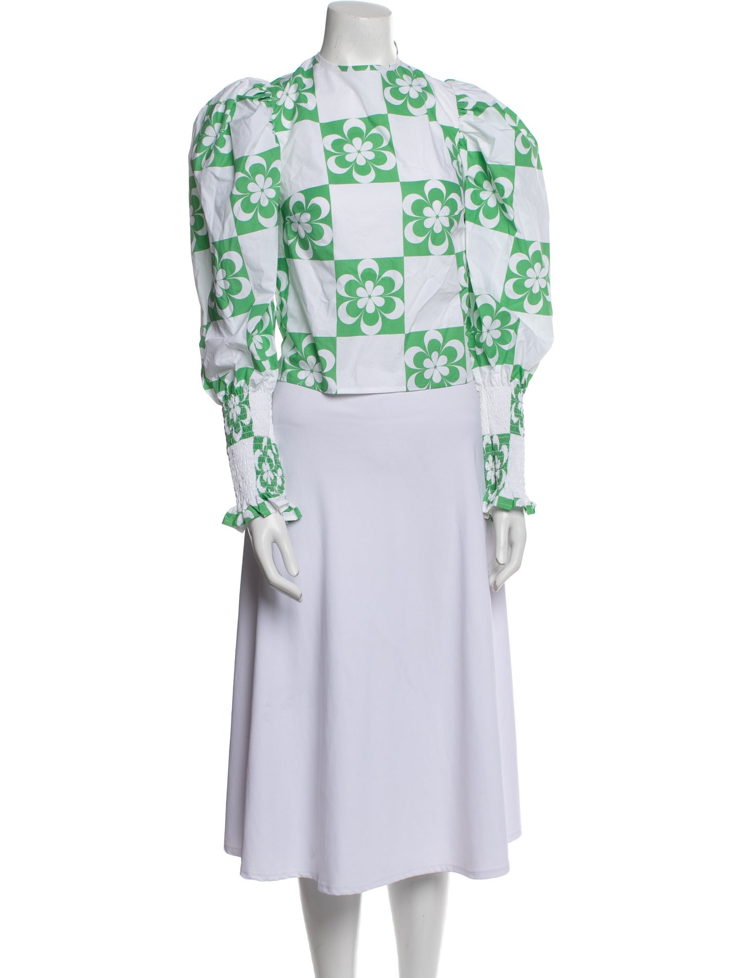 Sindiso Khumalo Floral Print Mock Neck Crop Top w/ Tags