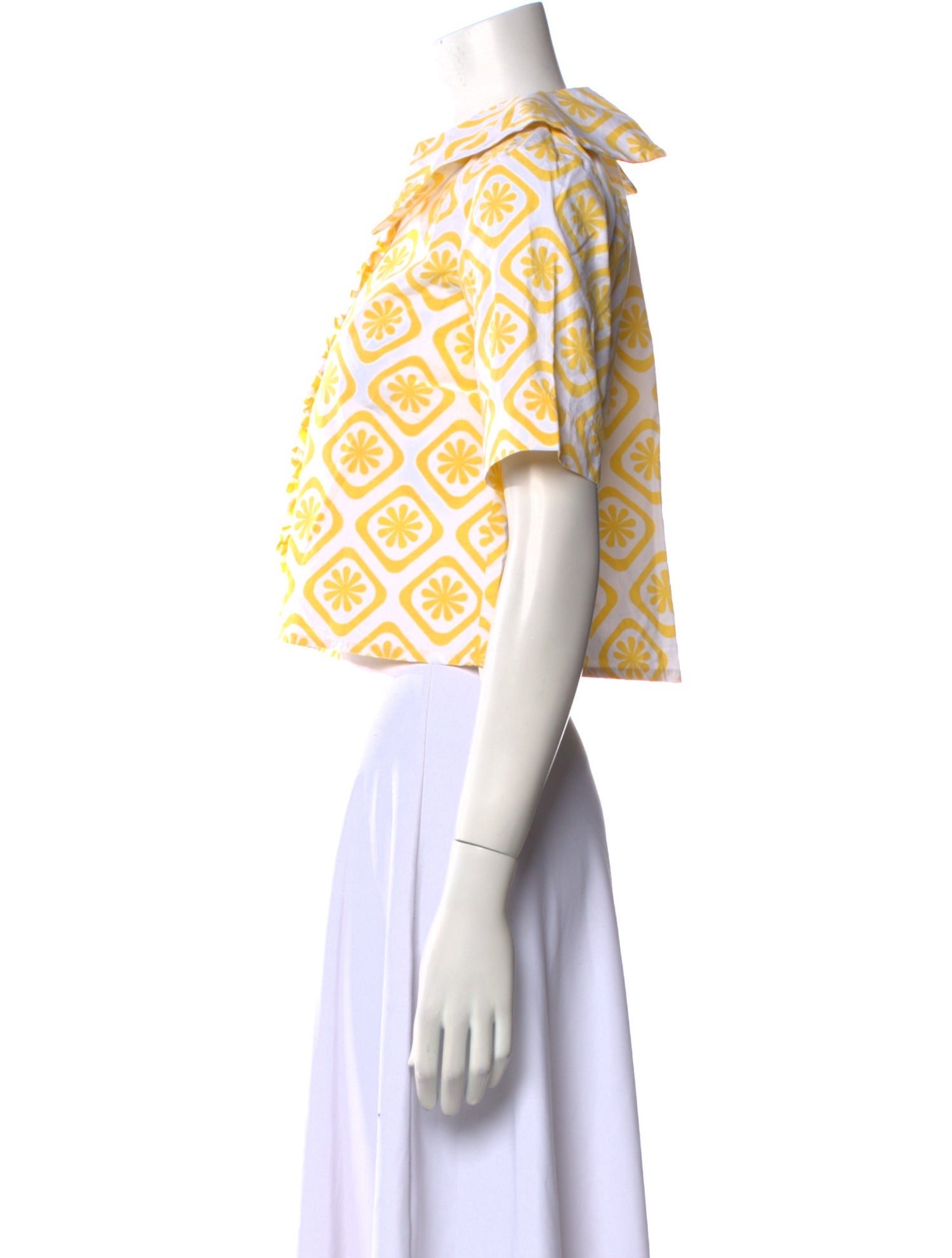 Sindiso Khumalo Printed Crew Neck Crop Top