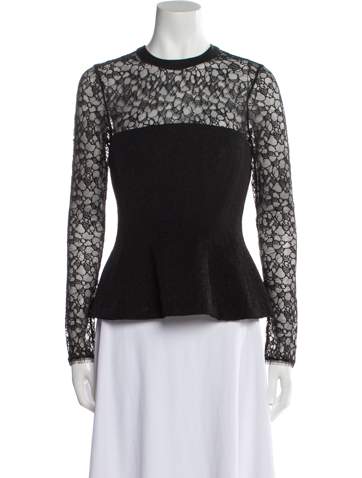 Simkhai Lace Pattern Crew Neck Blouse