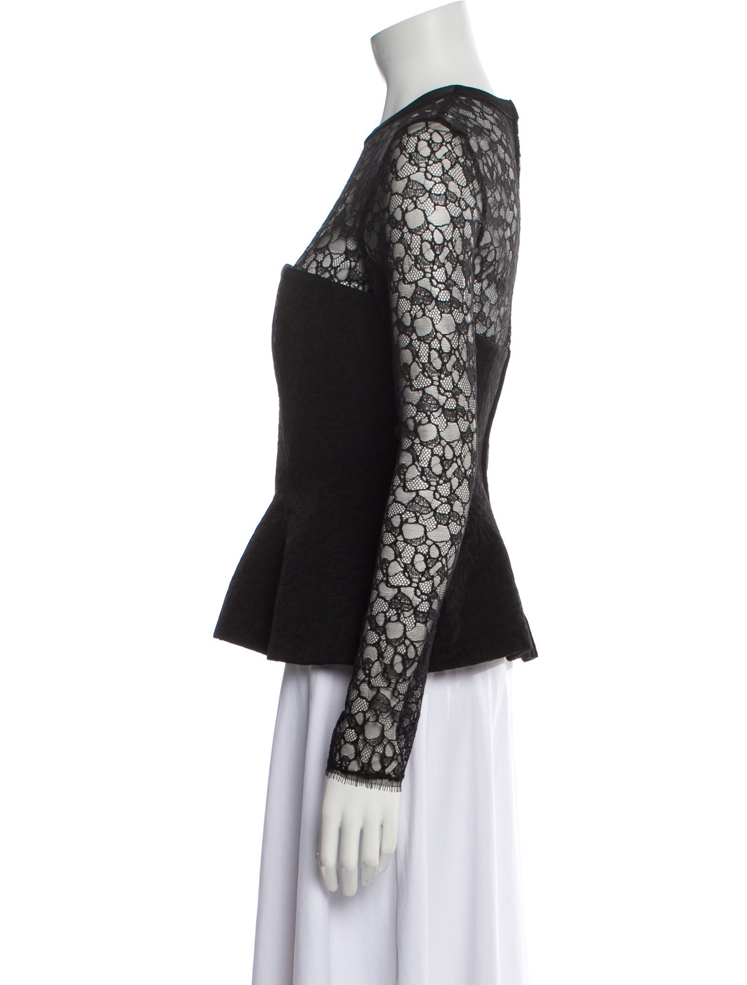 Simkhai Lace Pattern Crew Neck Blouse
