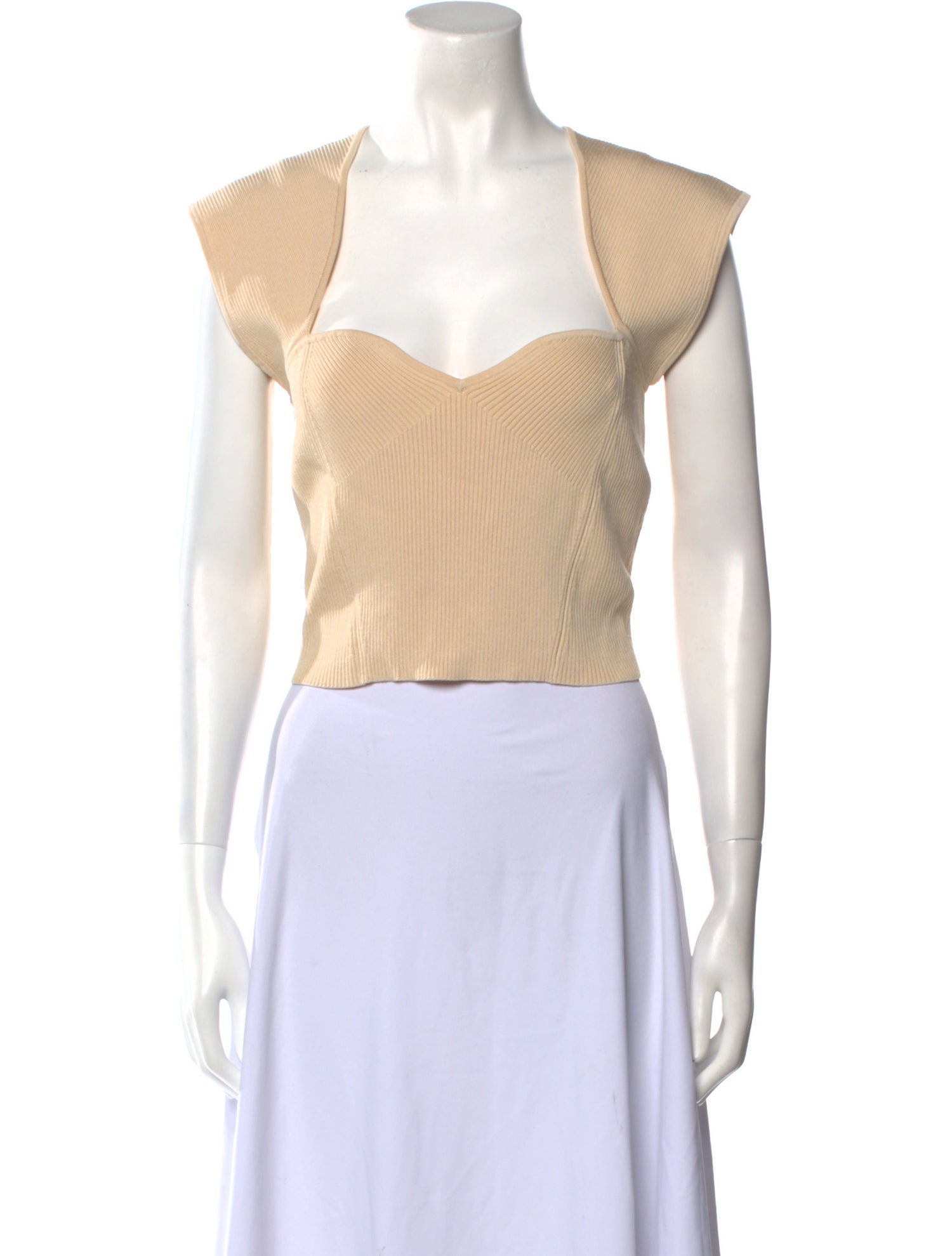 Simkhai Square Neckline Short Sleeve Crop Top w/ Tags