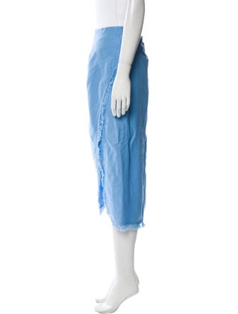 Simkhai Fringe Trim Accent Midi Length Skirt