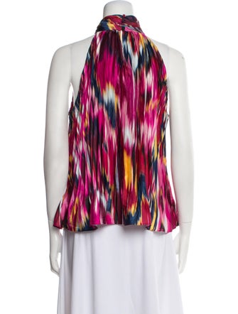 Simkhai Printed Halterneck Blouse