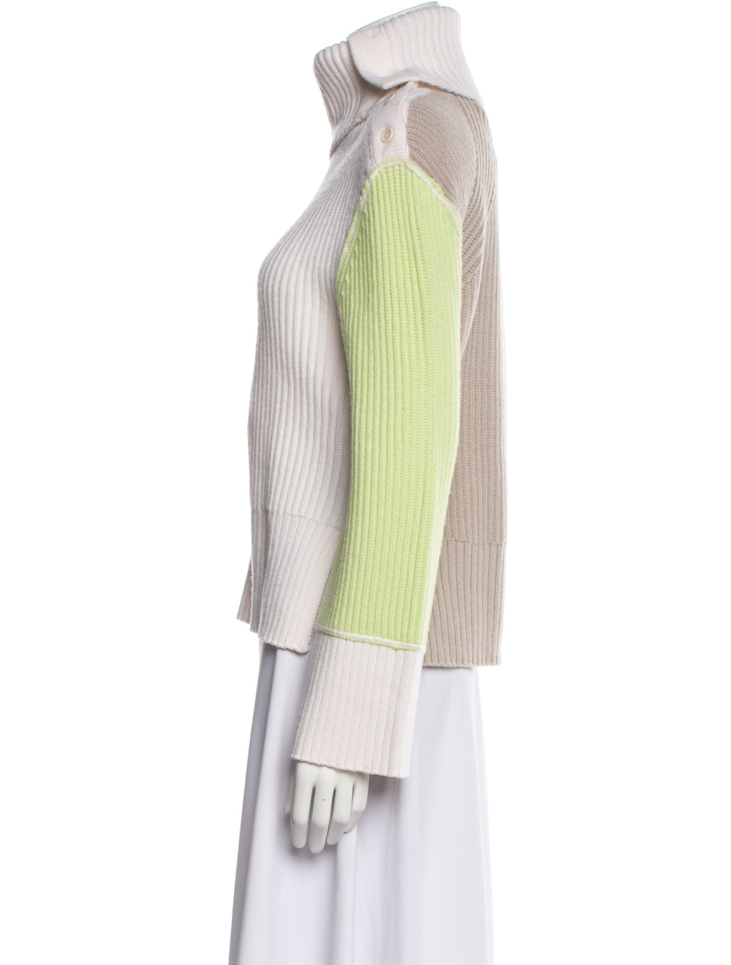 Simkhai Wool Colorblock Pattern Sweater