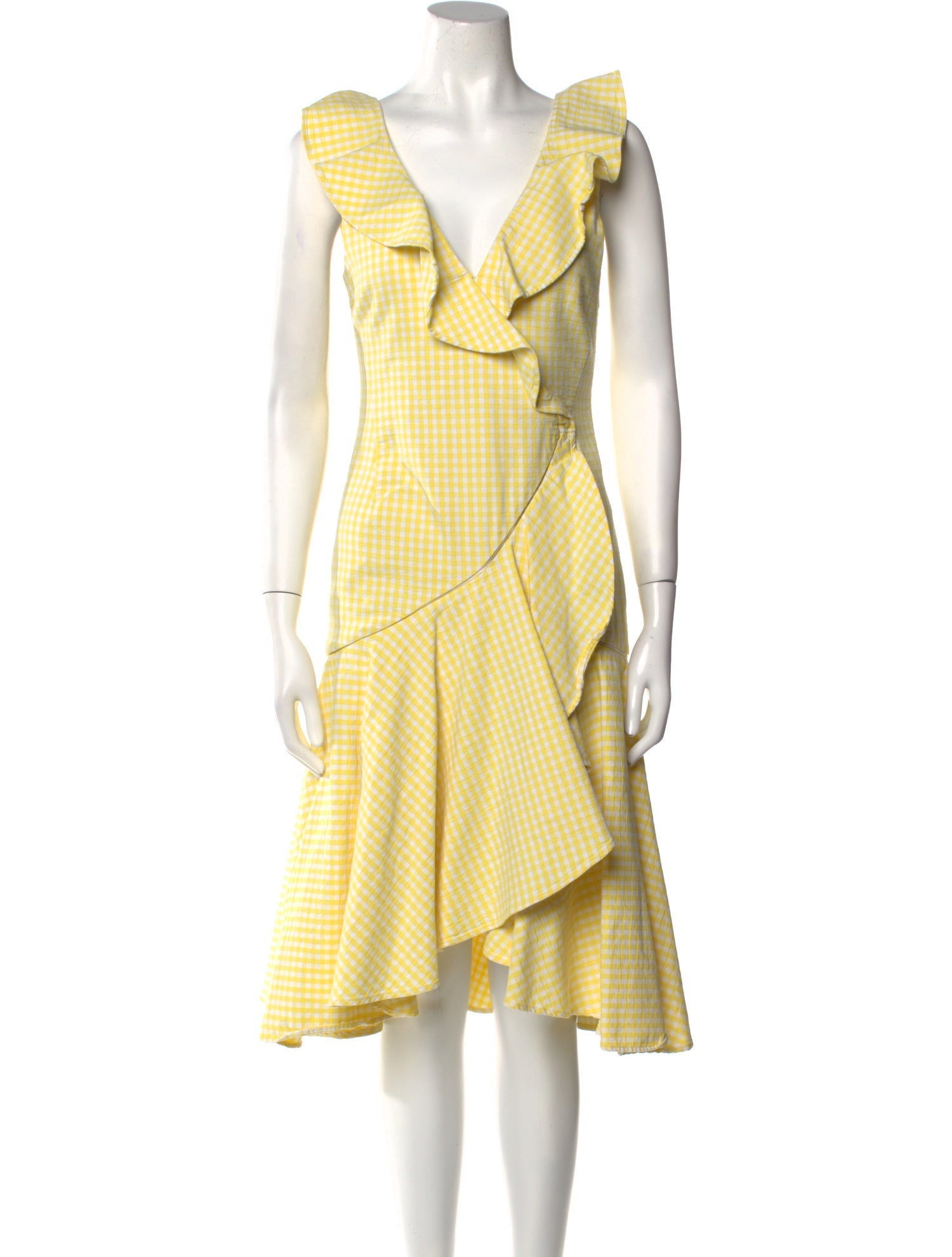 Simkhai Plaid Print Midi Length Dress