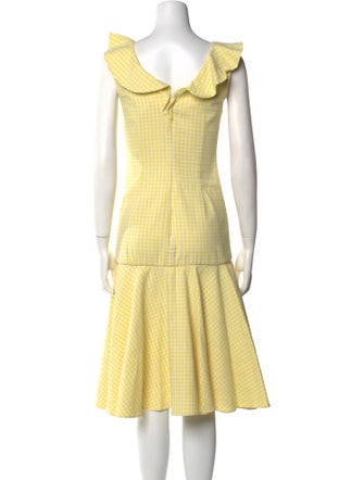 Simkhai Plaid Print Midi Length Dress