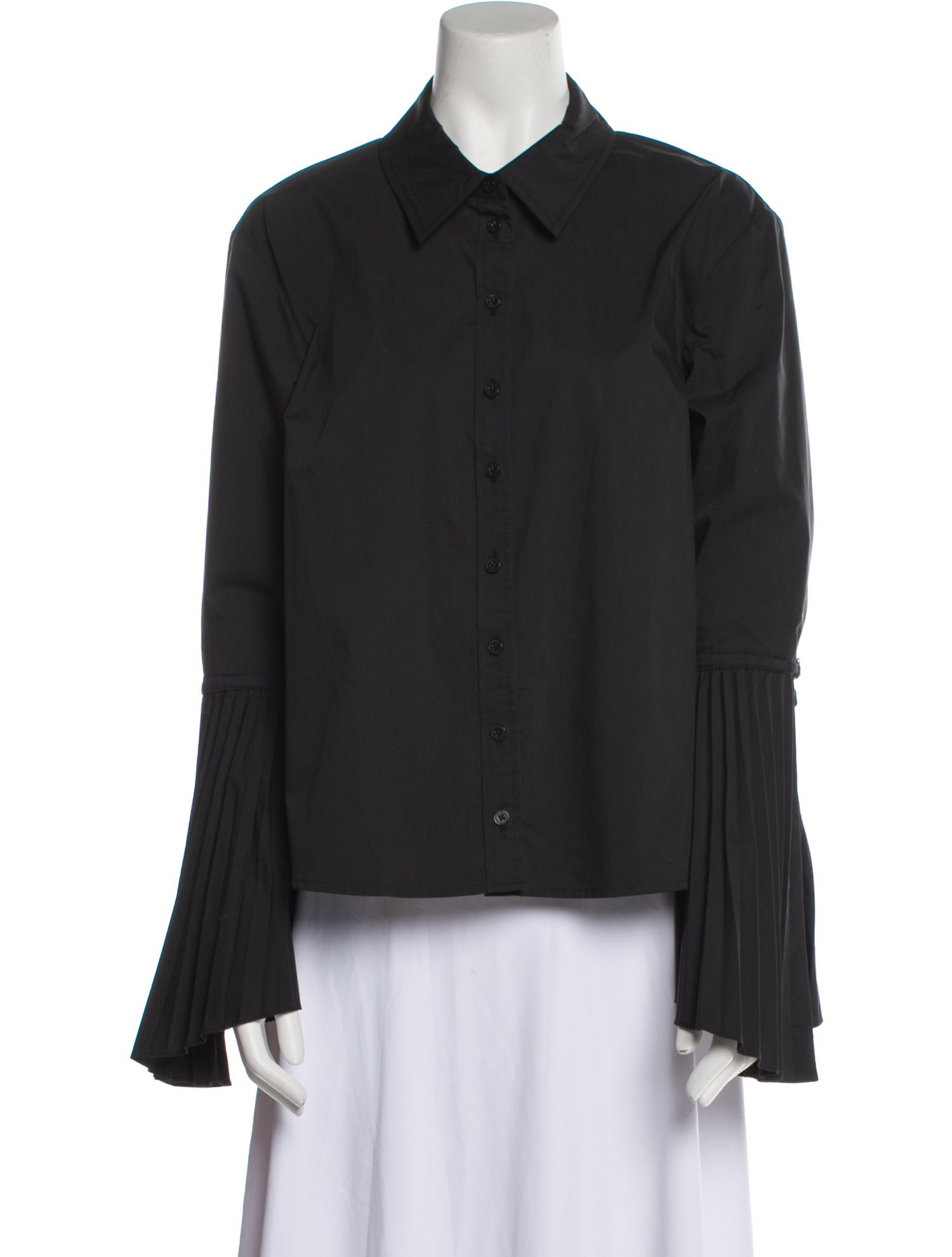 Simkhai Long Sleeve Button-Up Top