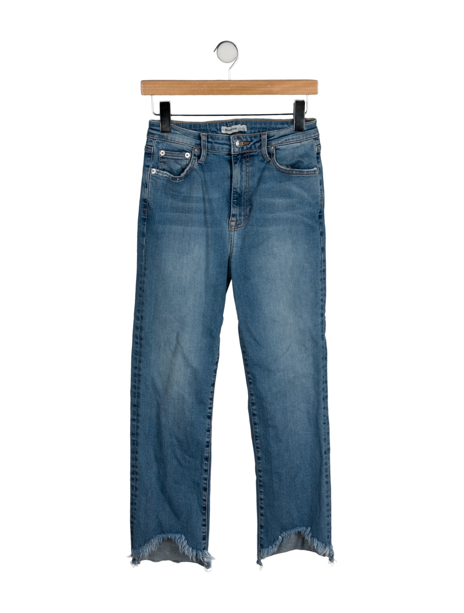 Simkhai Mid-Rise Straight Leg Jeans