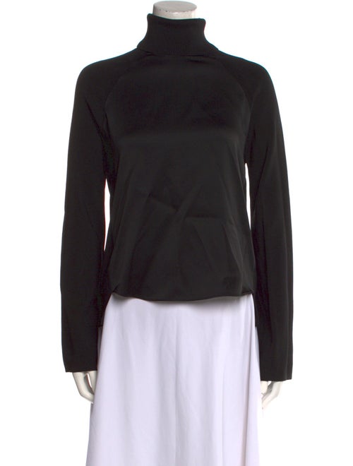 Simkhai Mock Neck Three-Quarter Sleeve Button-Up Top