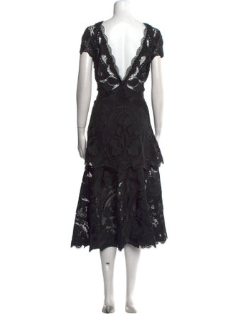 Simkhai Lace Pattern Midi Length Dress