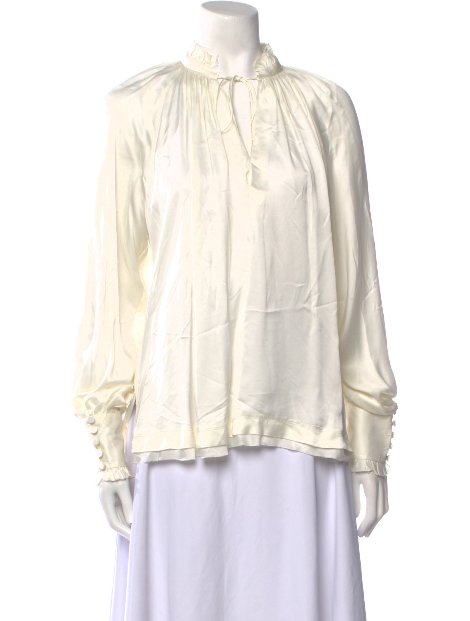 Simkhai Mock Neck Long Sleeve Blouse