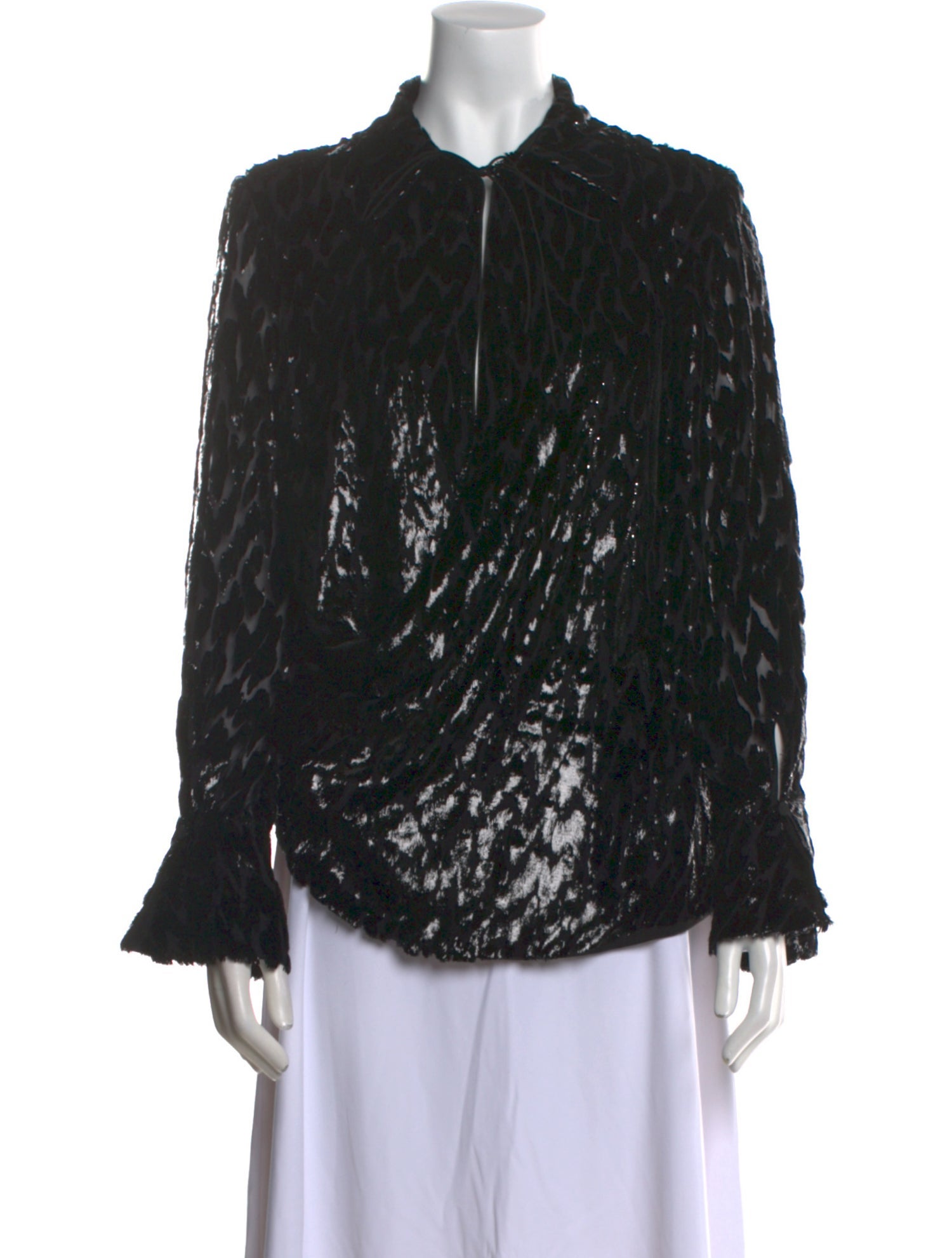 Simkhai Printed Mock Neck Blouse