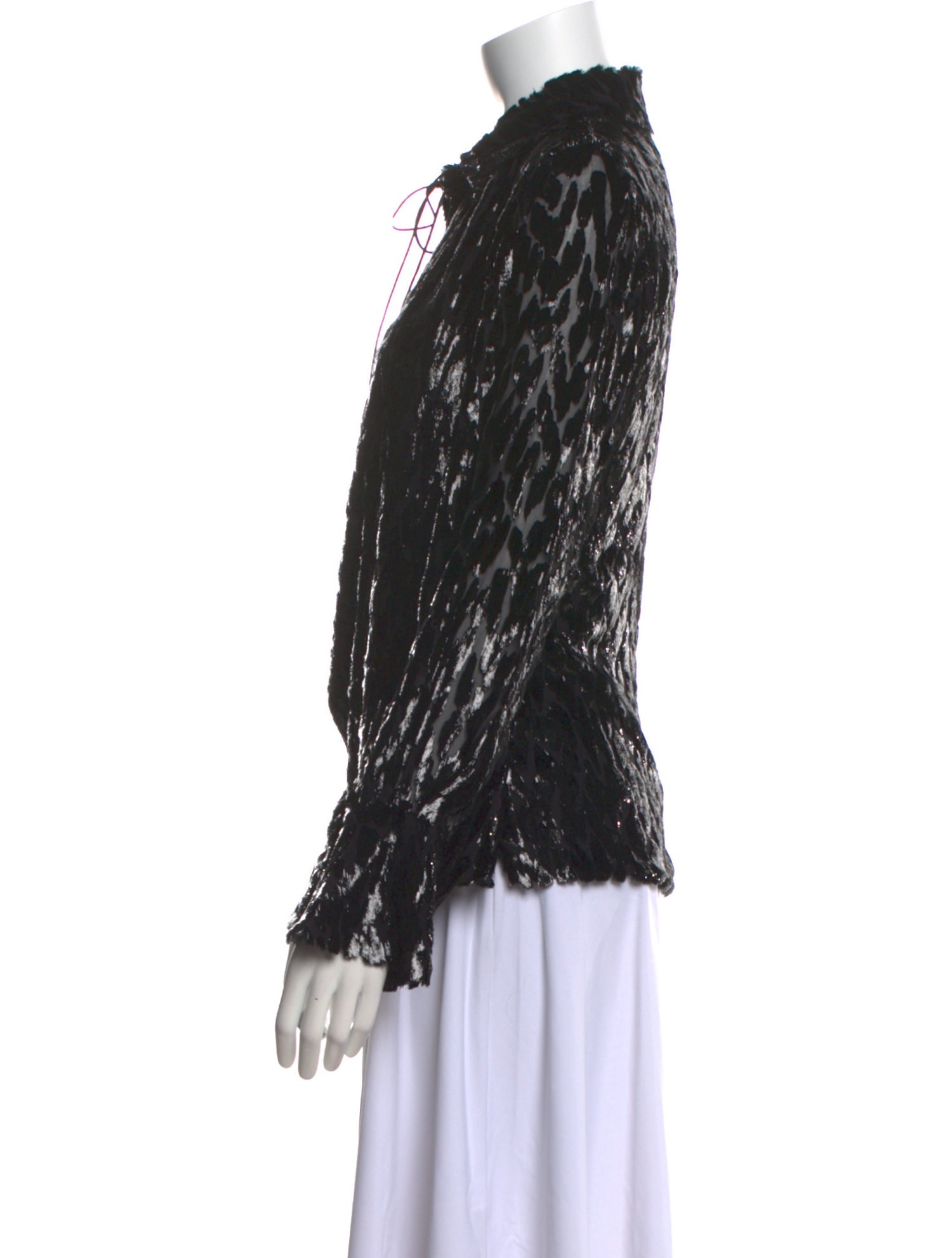 Simkhai Printed Mock Neck Blouse