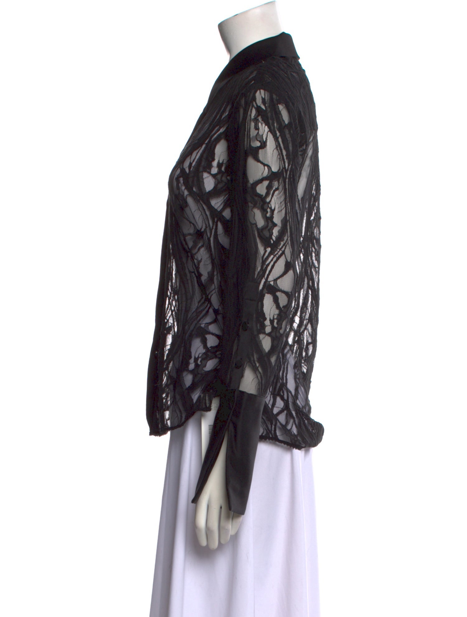 Simkhai Printed Long Sleeve Button-Up Top