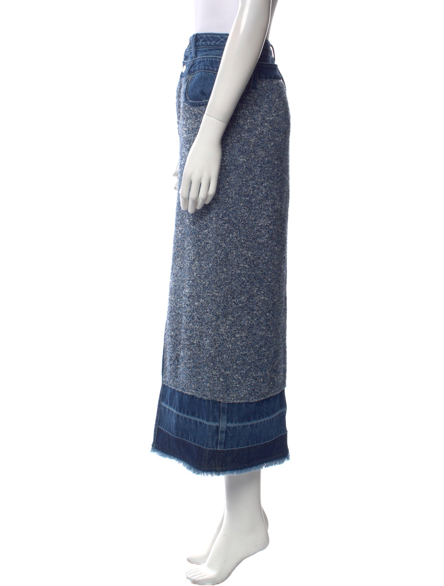 Simkhai Colorblock Pattern Midi Length Skirt