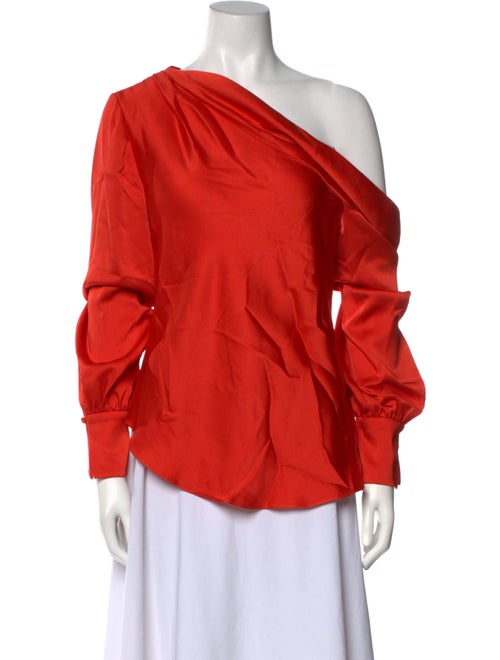 Simkhai Asymmetrical Long Sleeve Blouse