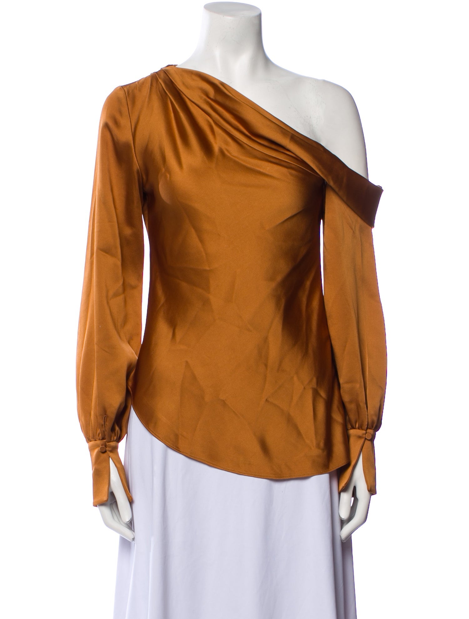 Simkhai One-Shoulder Long Sleeve Blouse