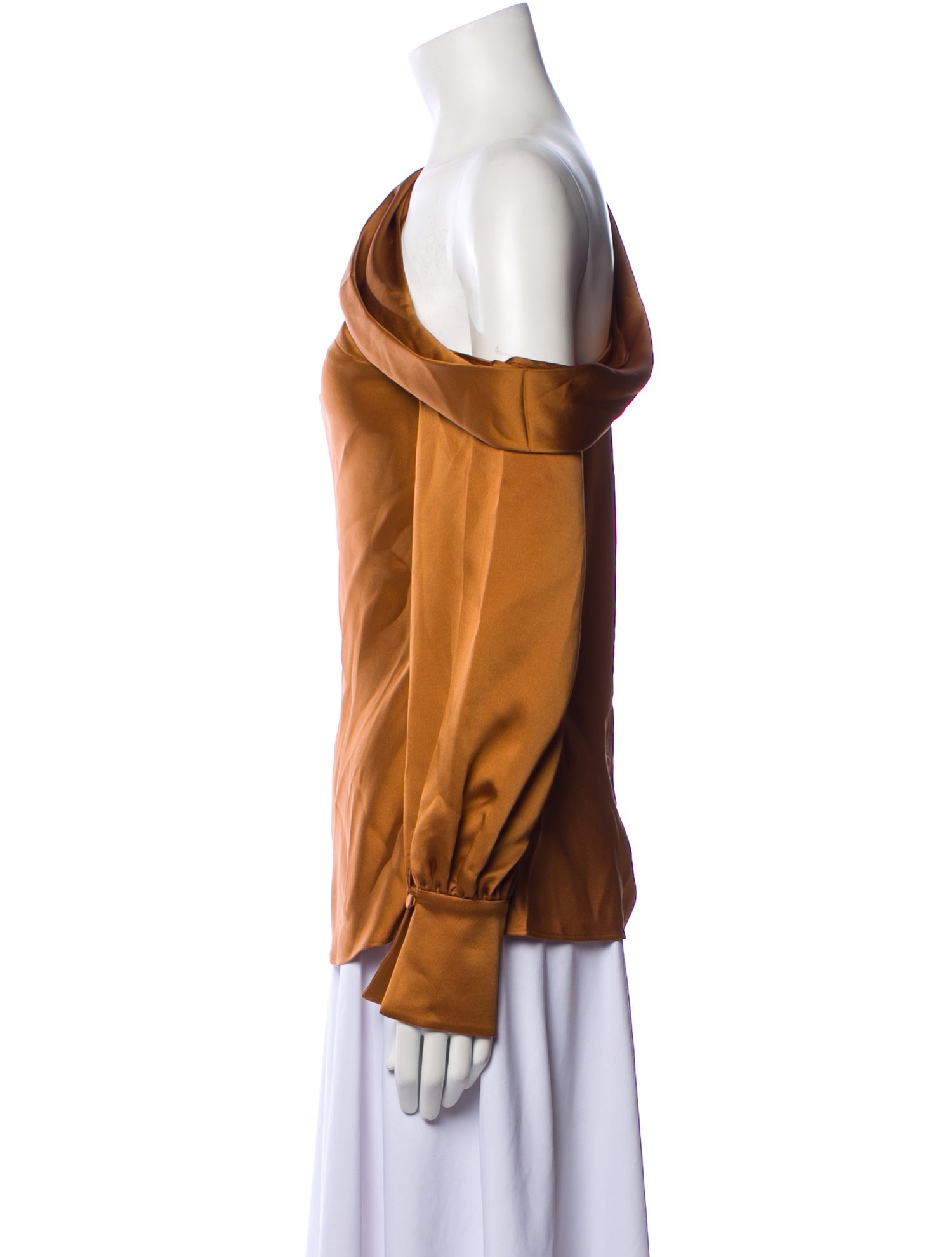 Simkhai One-Shoulder Long Sleeve Blouse